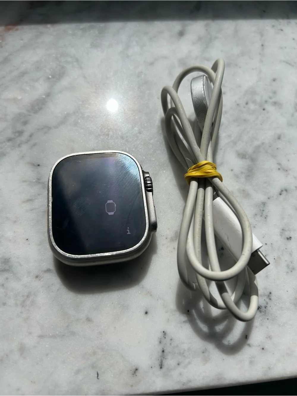 Apple Watch Ultra 1st Gen First Generation Series Silver White Charging Cable